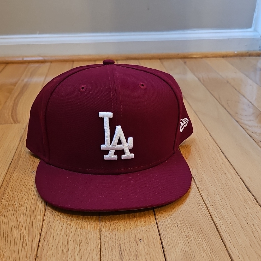 New Era Red and White LA Snapback Hat
